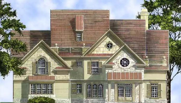 image of 2 story european house plan 7148